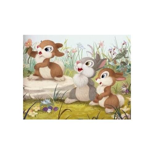 Needlework,for embroidery,DIY Three rabbits are cute animals Cross stitch kits,Art Pattern counted Cross-Stitching decor