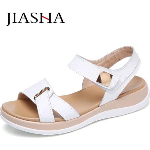 Hook & loop 2021 summer sandals women shoes fashion solid platform shoes woman sandals elegant plus size female shoe deals