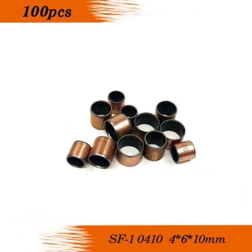 SF-1 0410 Oilless bush DU Self-lubricating bushing Sintered bush Size 4*6*10mm sliding bearing