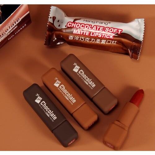 Matte Liquid Lipstick Waterproof Chocolate Lip Glaze Velvet Long Lasting Lip Gloss Tint Lip Glaze Lipstick Set Cosmetic TSLM1