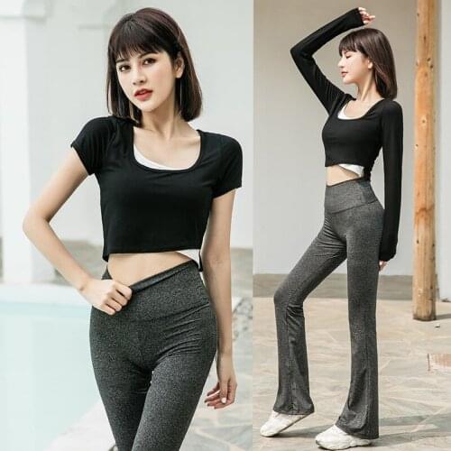 Two Piece Sport Yoga Set Women Sports Leggings and Top Gym Set Trouser Suits Gym Fitness Clothing Workout Set Sportswear