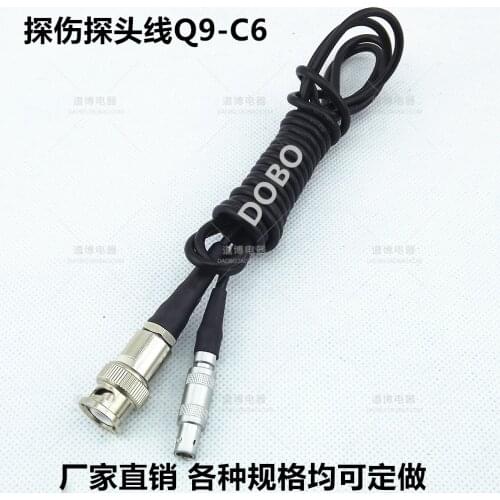 Ultrasonic Probe Line Q9-C6 Flaw Detector Transducer High Frequency Connection Line
