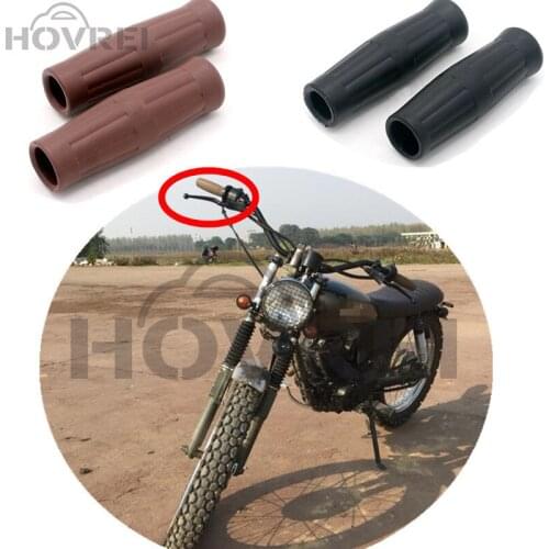 Universal 7/8 "& 1" Handle Bar Retro Rubber Motorcycle Bike Vintage Coke Bottle Hand Grip For Harley Truimph Cafe Custom Honda