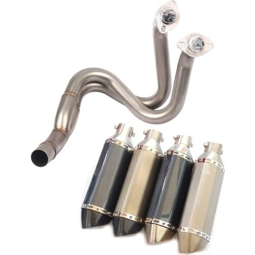 Slip On Motorcycle Exhaust Front Link Pipe And Muffler Stainless Steel Exhaust System For Kawasaki Ninja 650 Z650 2012-2021