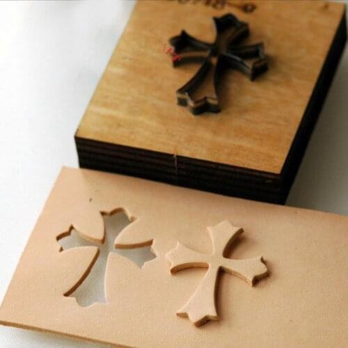 Japan Steel Blade Latin Cross Crucifix Rule Die Cutter Hand Punch Tool For DIY Leathercraft Tool Set
