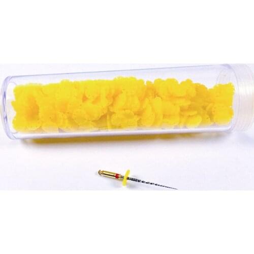 Yellow Silicone Memo Discs Memory Disc For Dental Files Counters Endo Safety Usage 500/Bottle