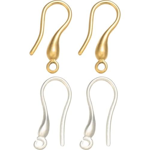 1pair simple DIY Earring Hooks women brass Earring wire connector Clasp For fashion Jewelry Findings