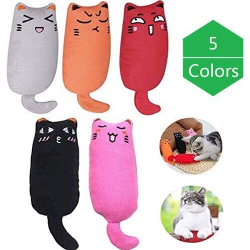 5 Colors Mini Pet Catnip Toys Claws Thumb Bite Cat Mint Scratcher Teeth Grinding Catnip Cat Toy Interactive Tools Pet Supplies
