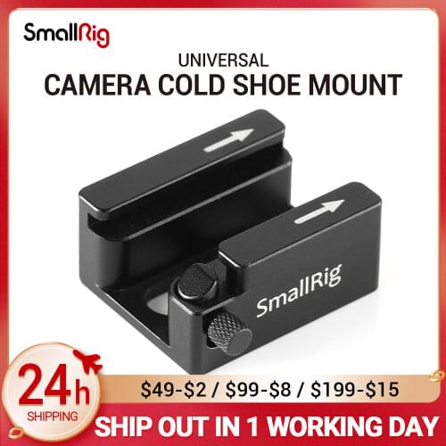 SmallRig DSLR Camera Rig Cold Shoe Mount Adapter with Anti-off Button For Microphone Flash Light Monitor Attach 2260