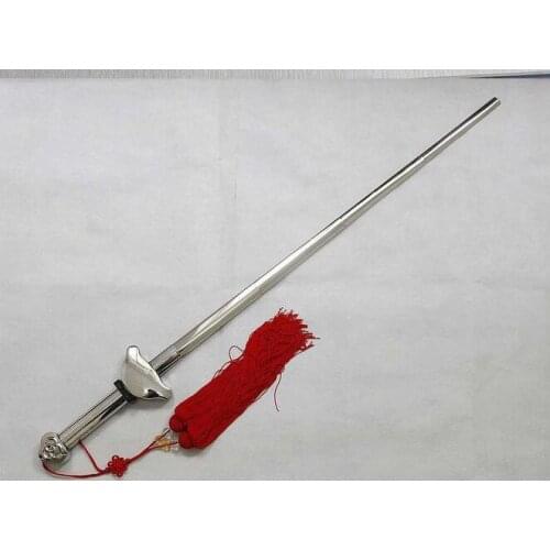 Promotional cheaper design telescopic all stainless steel Tai Chi Sword, taiji/kung fu/martial arts training Free tassel bag