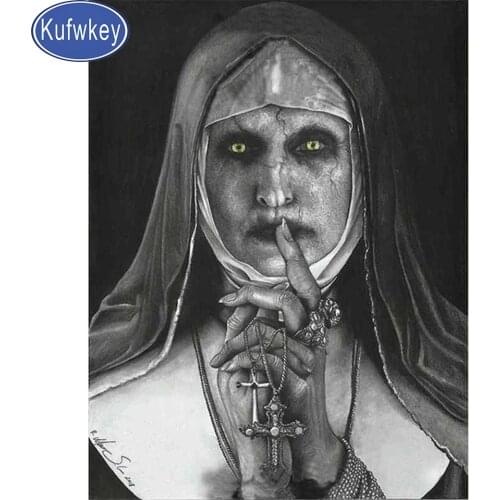 Our Lord diamond painting nun Home wall decoration Halloween gift 5D DIY full embroidery round dril mosaic pattern craft Art