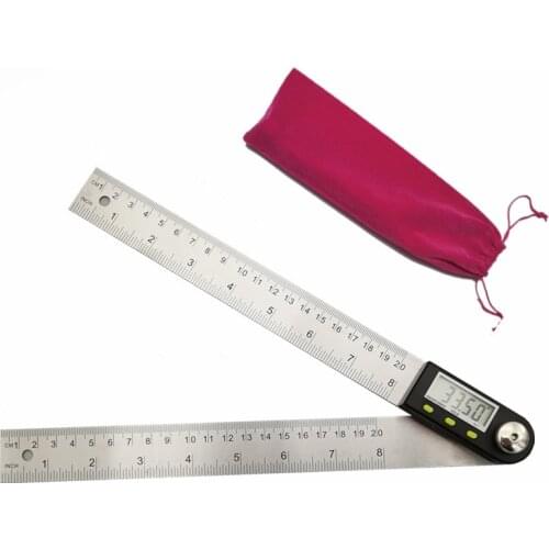 200 300mm Digital LCD Protractor Inclinometer Goniometer Level Measuring Tool Electronic Angle Gauge Stainless Steel Angle Ruler