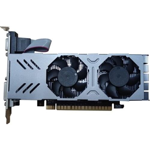 Computer Graphic Card GTX750TI 4GB GDDR5 128 Bit PCIE 3.0 HDMI-Compatible+VGA+DVI Interface W/ Twin Cooling Fan