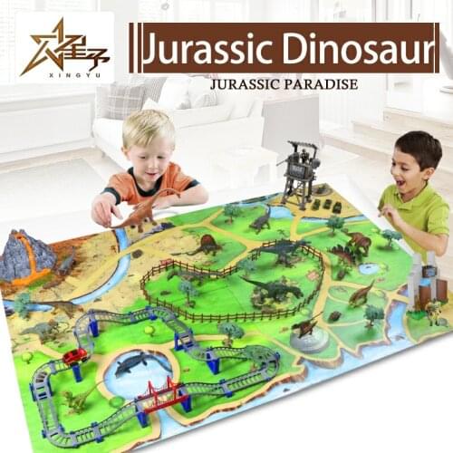 Jurassic Dinosaurs World park toy Pterosauria Triceratops Indomirus T-Rex Dinosaurs Figures DIY scenario kids toy gift
