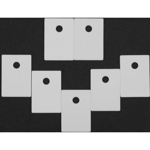 100Pcs TO-220 Alumina Ceramic Patch Insulating Sheet 3.2mm Hole ICMOS Tube Transistor IGBT Patch Cooling Pad High Melting Point
