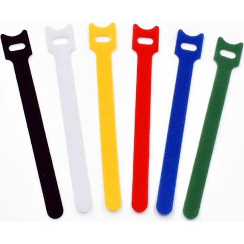 20 PCS The Cat-Head Shape Velcro Strap USB Cable Winder Cable Organizer Ties Mouse Wire Phone Hoop Tape Protector