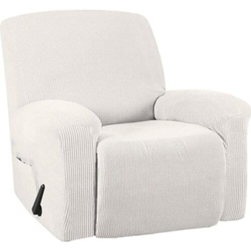 MLGB Recliner Stretch Sofa Cover Charcoal Gray Thickened Fleece Recliner Protection Pad Non-Slip Furniture Cover