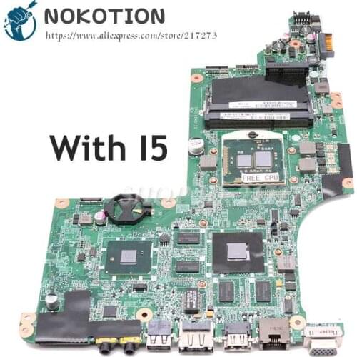 NOKOTION For HP Pavilion DV7 DV7T DV7-4000 Laptop Motherboard DA0LX6MB6F2 615308-001 630981-001 HD5650M 1G With I5 CPU