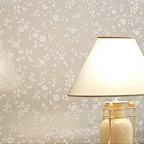 Wellyu wallpaper Simple and modern plain solid color small European flower wallpaper full of 3d wall living room papel de parede