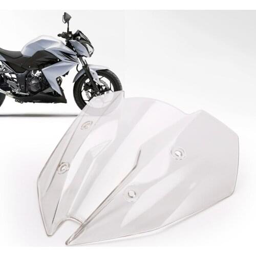 Durable PVC Motorcycle Windshield Windscreen Parts for Kawasaki Z250 Z300 13-17 Motorcyle Accessories