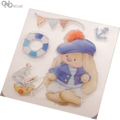 Cute rabbit Transparent Clear Silicone Stamps for DIY Scrapbooking/Card Making/Kids Fun Decoration Supplies