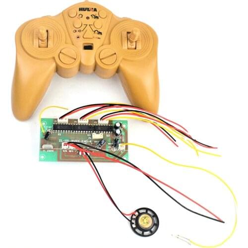 Huina 350 550 2.4G 50 Meters 15CH Remote Control and Receiver Board Radio System 6-7.2V for Excavator Tank Kit with Speaker