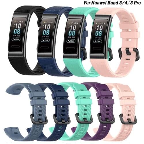 For Huawei Band 4 Pro 3 3pro Strap Silicone Bracelet Watch Band Replacement Wrist Strap For Huawei 3/3 Pro Watch Accessories