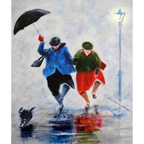 RUOPOTY 60x75cm Frame Painting By Numbers Kits For Adults Figure Picutre Rain Diy Paint By Numbers Handmde Wall Art Picture Art