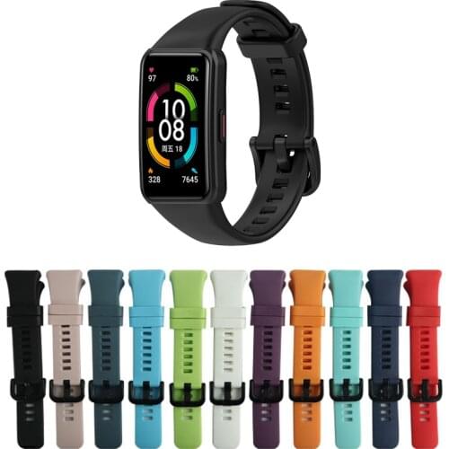11pcs Silicone Sport Band Straps For Huawei Honor Band 6 Smart Wristband Bracelet Replacement Watch Strap For Honor Band6