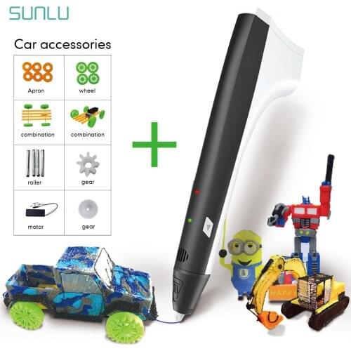 SUNLU 3D Printing Pen 3D Pen Summer DIY Gift Box Package with Electric Car accessories Best 3D DIY Car Printing 3D ручка летние