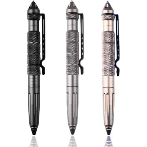 Portable Multipurpose Anti-skid personalized Aviation Aluminum Personal Self Defense Tactical Pen Tool Tungsten Steel Head