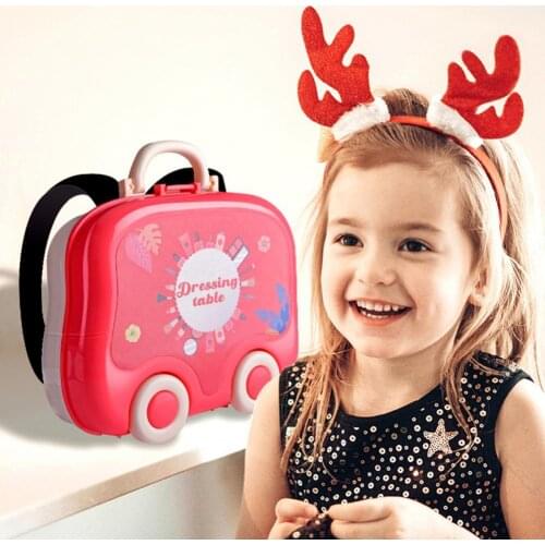Dressing Suitcase Smooth Surface Cognitive Ability Cultivation Eco-friendly Kids Pretend Play Makeup Set for Children