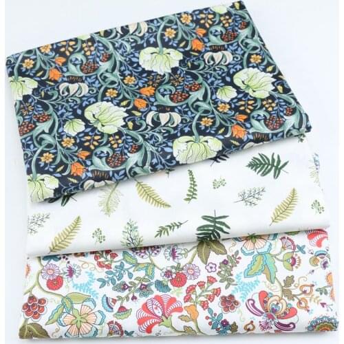 Japanese vintage flower DIY Sewing Quilting Fat Quarters Material For Baby&Child Dress Twill Cotton Fabric Patchwork Cloth Tissu