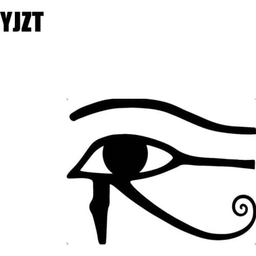 YJZT 13.3*10.3CM Mystery Ancient Egypt Eyes Car Sticker Black/Silver Vinyl Car Decal Popular Fashion Style C20-0912