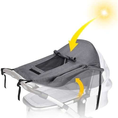 Baby Stroller Awning Protection Sunscreen Pushchairs Sun Canopy Universal Sunshade Protection Sunscreen Pushchair Safe Awning