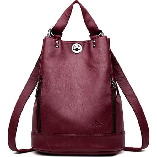 Women Backpack High Quality Leather Backpacks for Teenage Girls Female School Shoulder Bag Bagpack