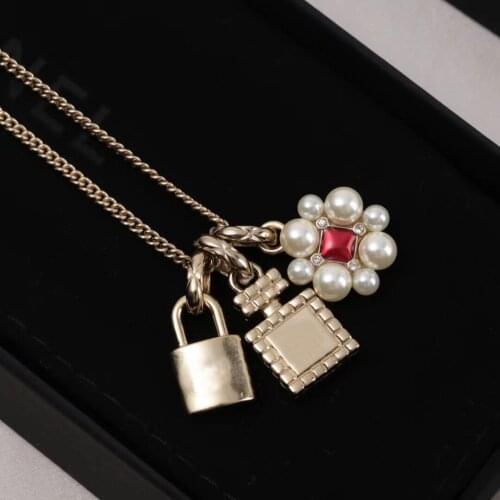 Brand Pure 925 Sterling Silver Jewelry For Women Flower Neckalce Cherry Flower Pendant Wedding Party Necklace