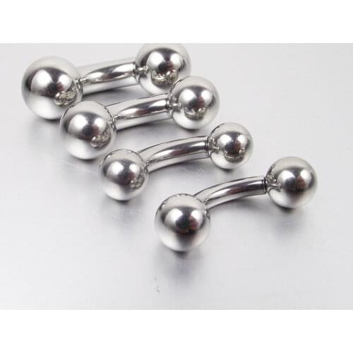 1 Piece Large 12mm Short Gauge Stainless Steel Curved Barbell PA Prince Albert Ring