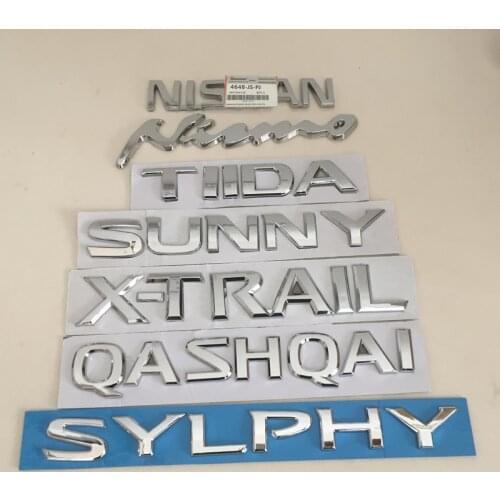 1pcs nismo SUNNY TIIDA TEANA SYLPHY XTRAIL QASHQAI car letters Rear Trunk emblem badge sticker Decal styling auto accessories