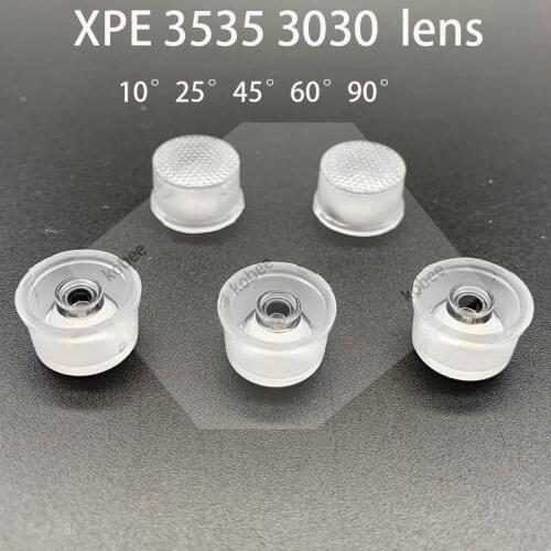 10pcs 13mm CREE LED Lens 30 60 Degree XPE XPE2 XPG XPG2 XTE Epiled/Semiled 3535 3030 Emitter Plano Reflector Collimator