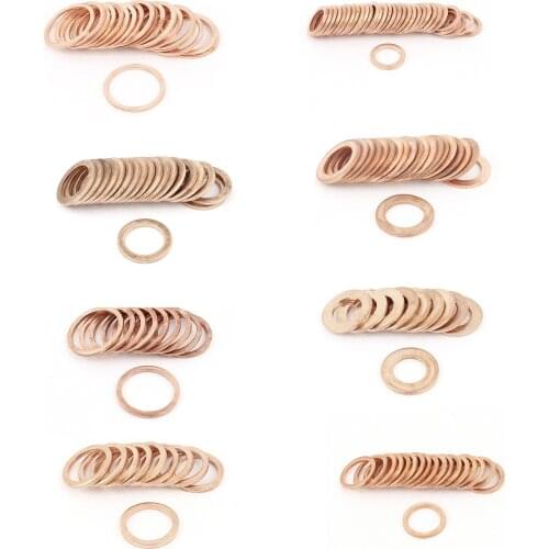 10Pcs Copper Crush Washer Flat Ring Seal Gasket Fitting 14mmx18mmx2mm