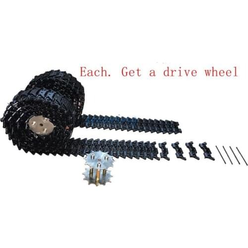 2pcs Mental Track for Tank Chain Tracked Vehicle Clawler Track-type Remote Control Tank Accessory DIY Toy