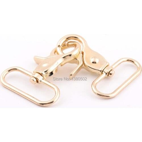 2pcs/lot Metal gold 55*44mm color Swivel Snap Hook for Backpack larnyard Garment accessories