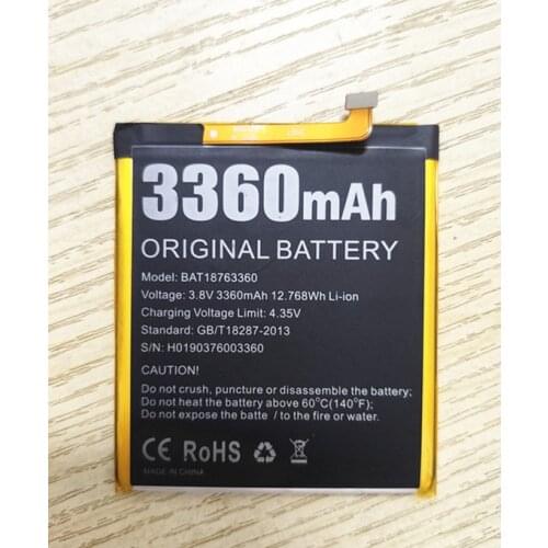 AZK 3.8V 3360mAh BAT18763360 battery For Doogee Y7 phone high quality Replacement Batteryfor Doogee N10 smart phone