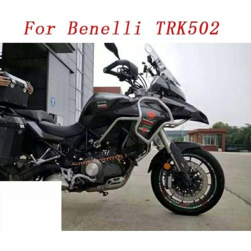 Crash Bars Engine Guard Rail Motor Fence Bumper Front Side Protector For Benelli TRK502 bumper motorcycle protective gear drop