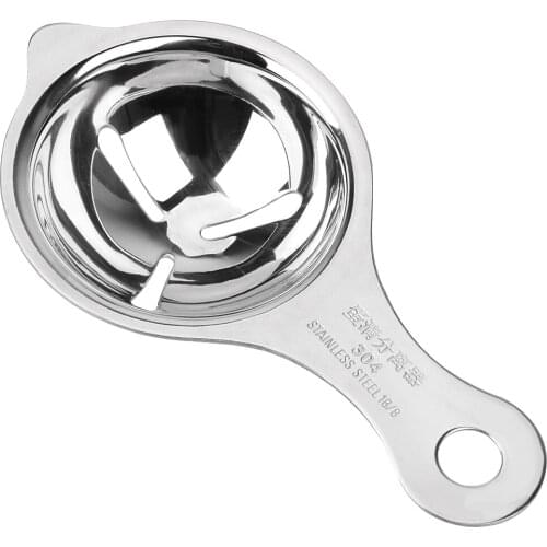 White Egg Yolk Separator Filter Stainless Steel Egg Tools Egg Separator Home Kitchen Tool Chef Dining Cooking Gadget