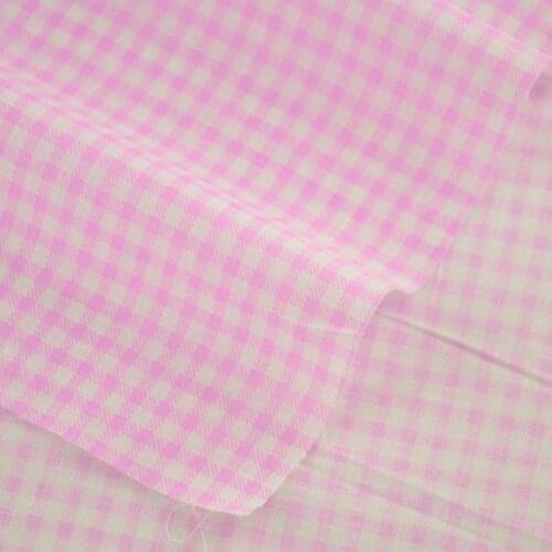 Booksew Light White And Pink Check Designs For Dolls Clothes Art Work Beginners Practice Patchwork Sewing 100% Cotton Fabric