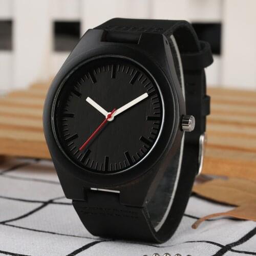 Natural Wood Watch Casual Simple Design Case Leather Band Wooden Quartz Watches Lightweight Wood Wristwatch Best Gifts for Men