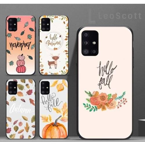 Pumpkin Happy Autumn Phone Case For Samsung A32 A51 A52 A71 A50 A12 A21S S10 S20 S21 Plus Fe Ultra