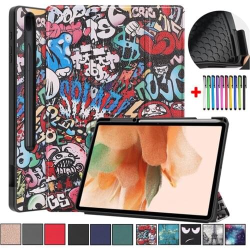 Tablet For Samsung Galaxy Tab S7 11 S7 Plus Case Soft TPU Shell For Samsung Tab S7 FE Cover 12.4 inch 2021 With Pencil Holder
